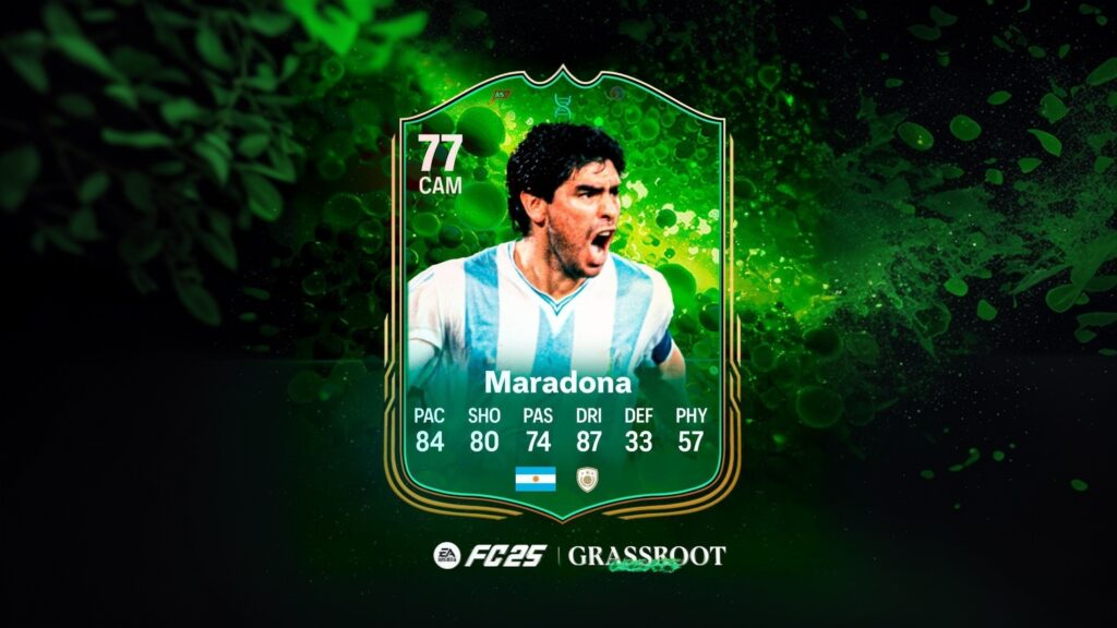 Grassroot Greats Maradona Free Card